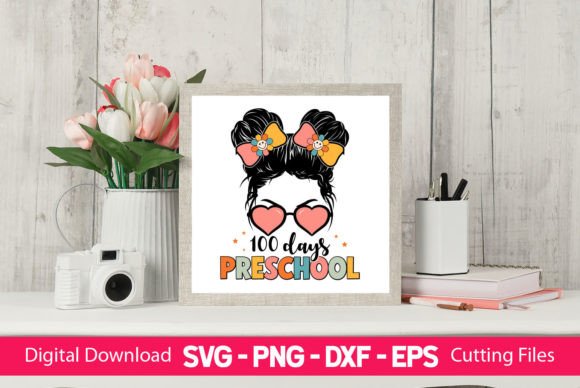 Celebrating 100 Days with a Messy Bun Design
