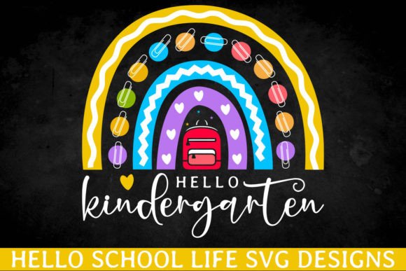 Hello Kindergarten School Kid SVG Design