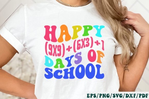 Retro 100 Days of School Embroidery Design