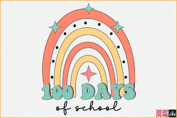 Retro SVG 100 Days of School: A Charming Embroidery Design