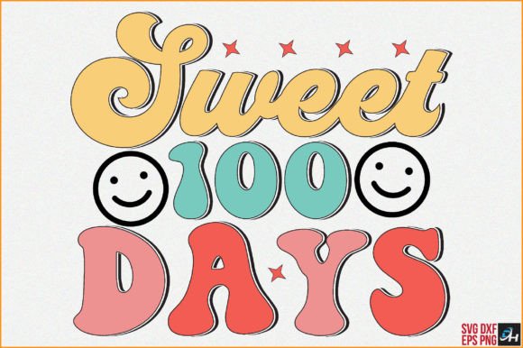 Retro Sweet 100 Days SVG: A Charming Embroidery Design