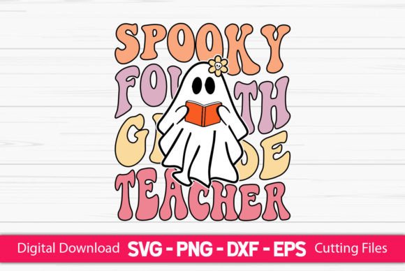 Spooky Fourth Grade Teacher: A Charming Embroidery Design