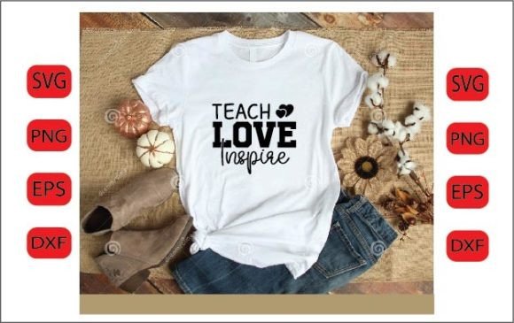 Teach Love Inspire SVG Design for Embroidery